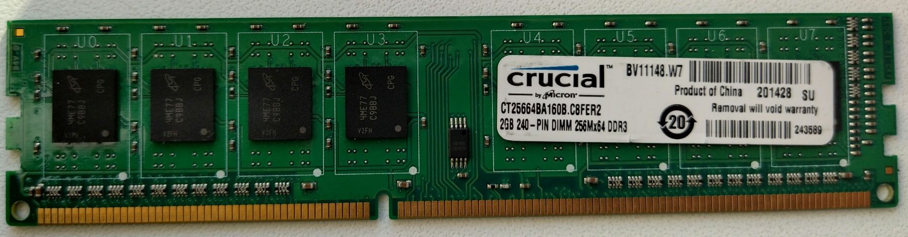 DDR3 2Gb Crucial