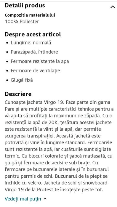 Geaca Protest Pvre Series Virgo 19,20k