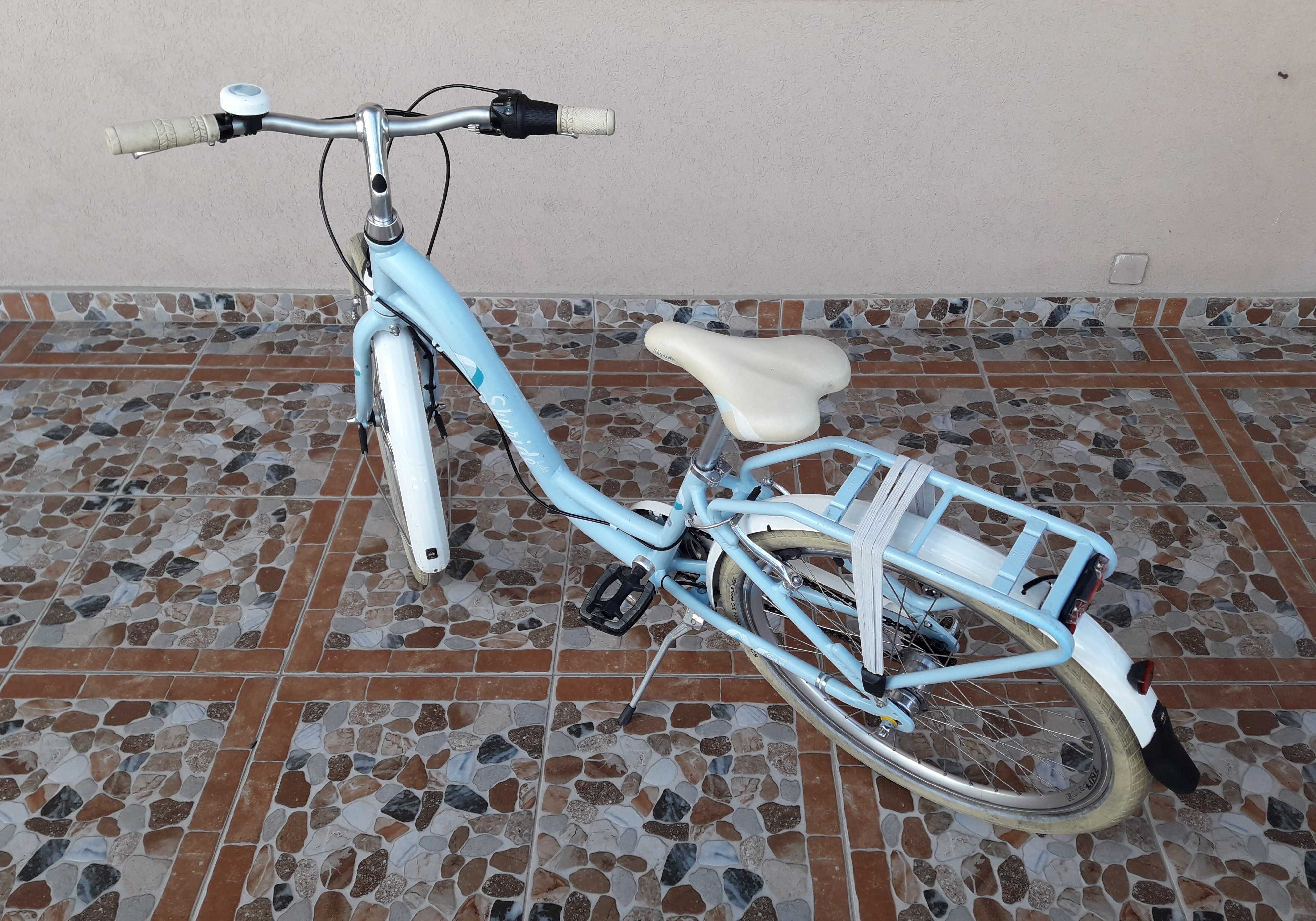 Bicicletă copii Puky Skyride 24’ City light ALUMINIU 3 vit. - albastru