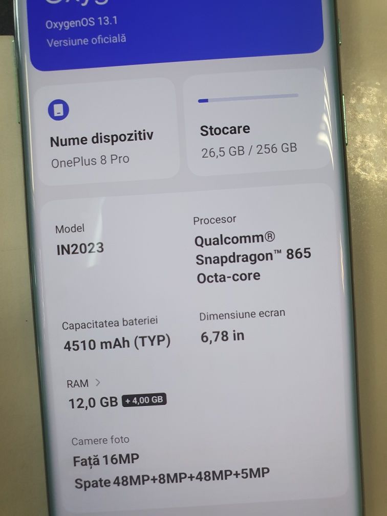 OnePlus 8 Pro 256/12GB Global Amanet Crangasi 53277