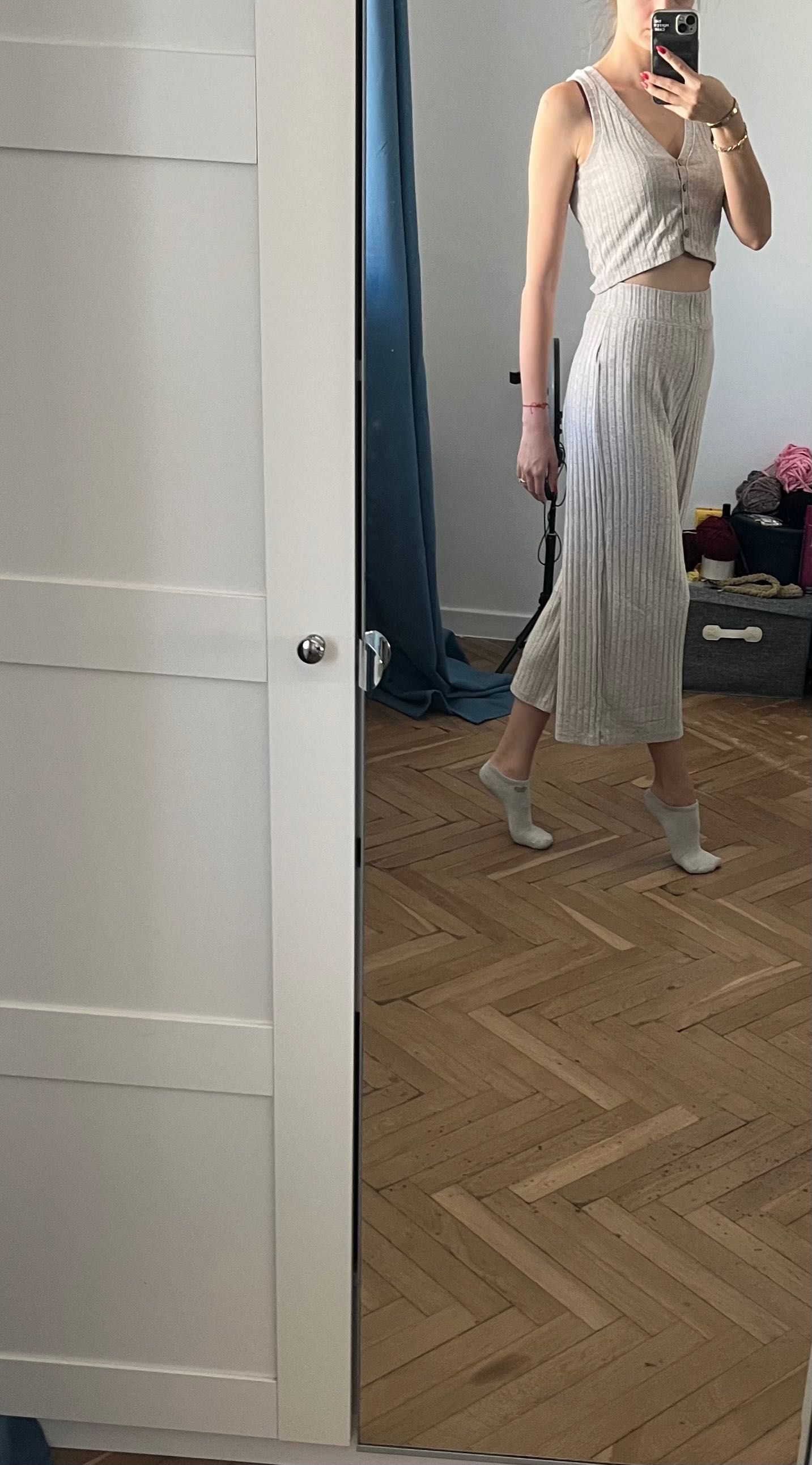 Дамски бежов сет от две части  Страдивариус / Stradivarius