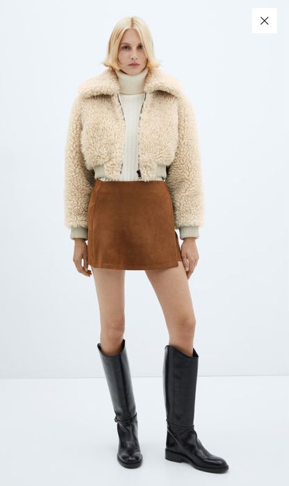 Късо палто Teddy Bear на Манго