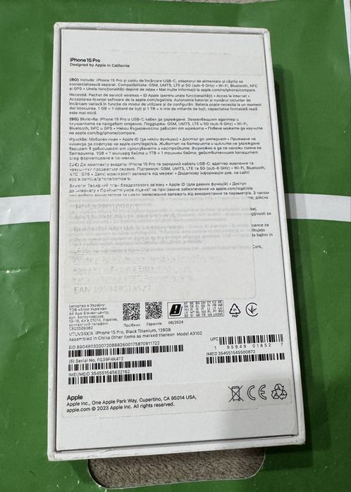 Iphone 15 Pro 128 black titanium