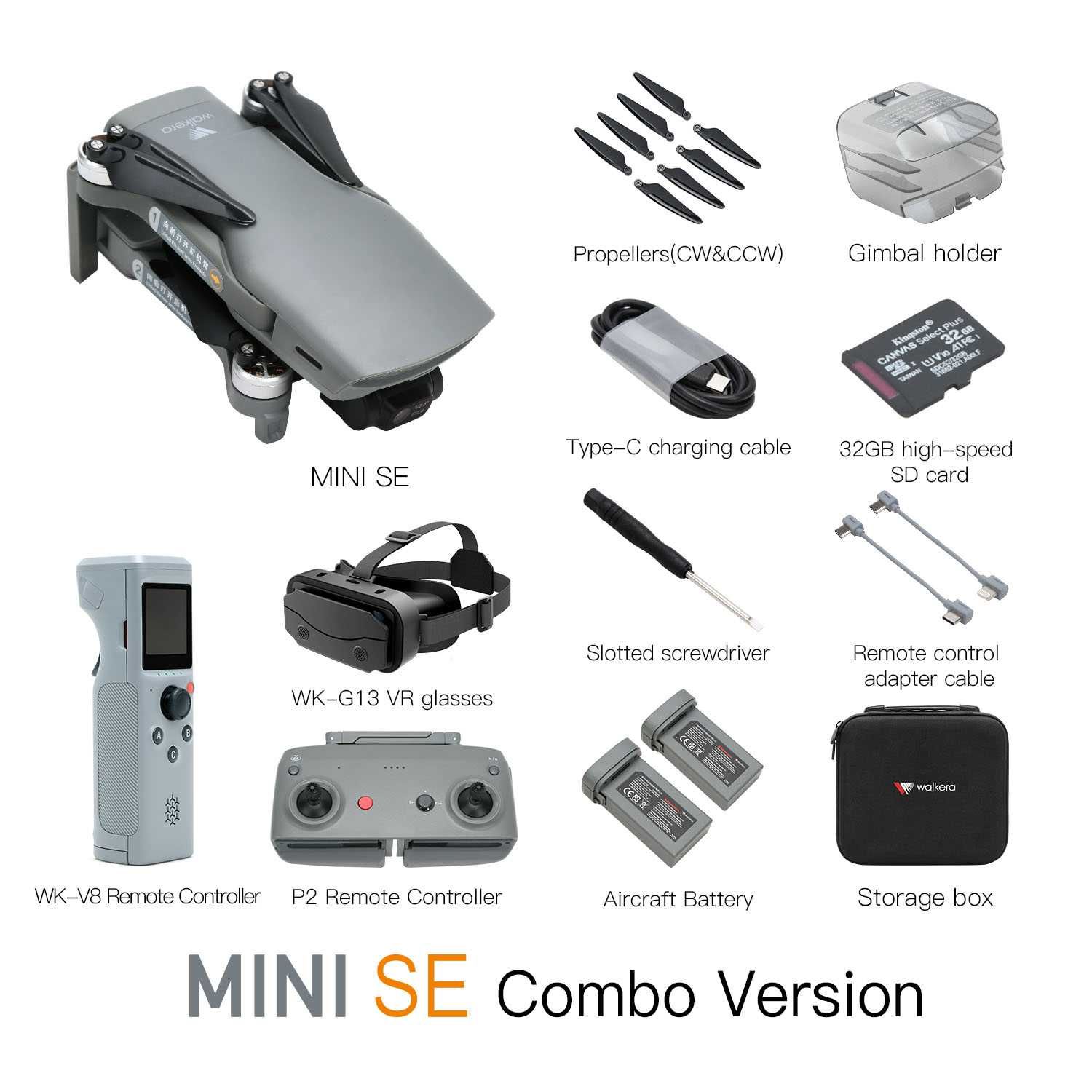 ПромоДрон Walkera Mini SE Combo, 4 км,30 мин.,FPV очила и гласово упр.
