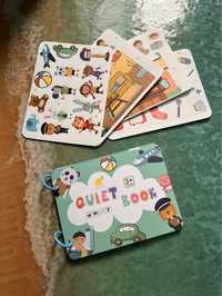 Quiet Book - Детска книга за учене монтесори оцветяванка стикери