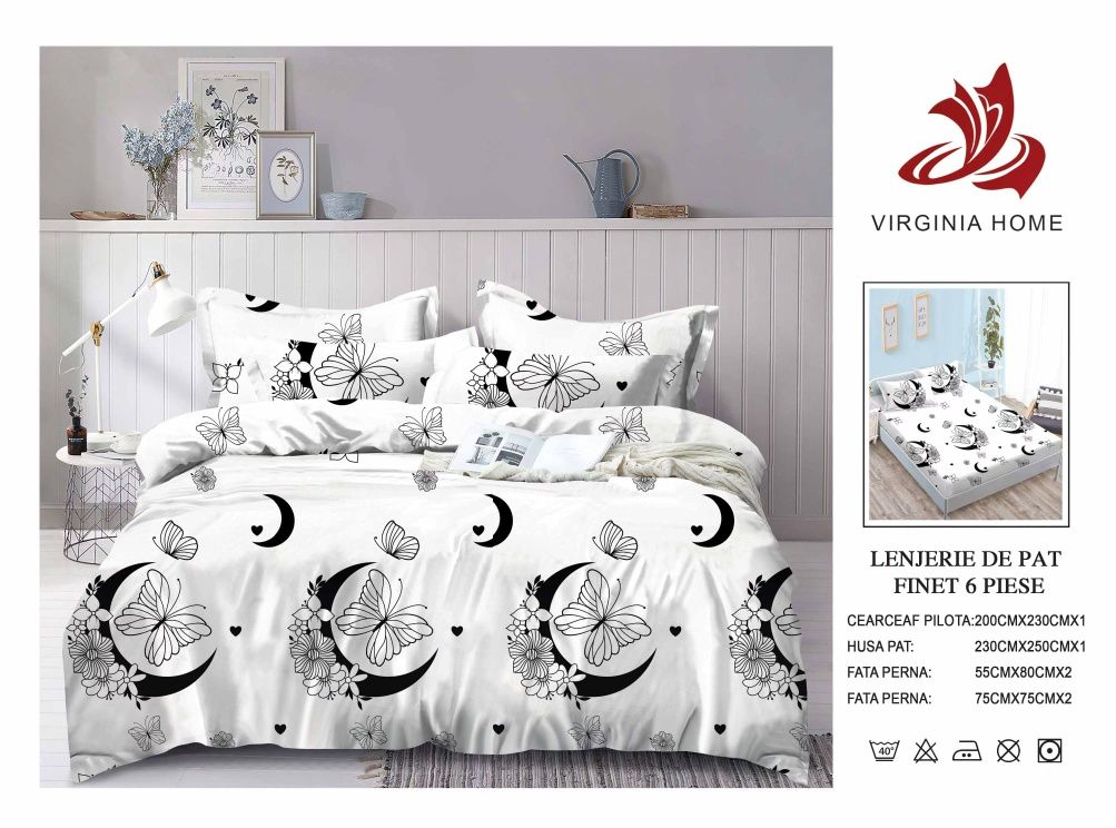 Lenjerie de pat FINET 6 piese – Calitate premium