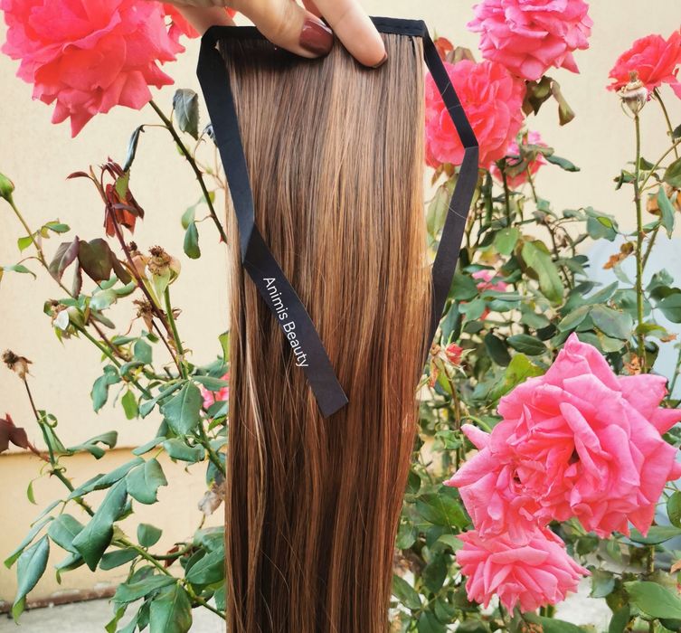 Coada par diverse culori, 60 cm, drepte, extensii par și cozi par