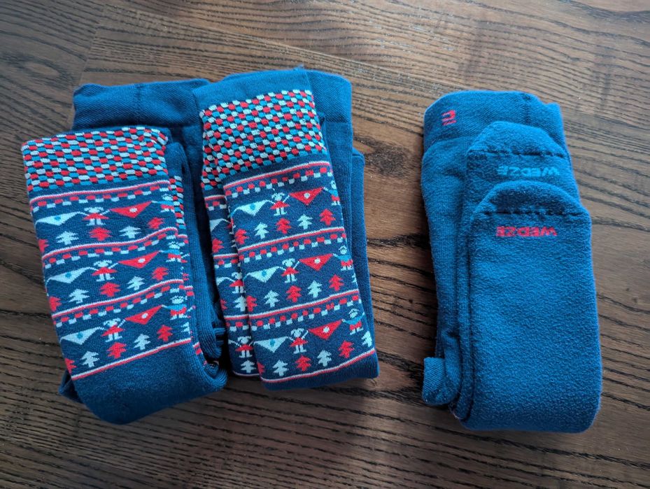 Colanți întregi schi copii Wedze, marime 35-38, 3 perechi