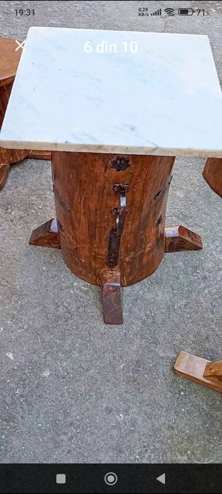 Masă rustică stejar (4bucăți).