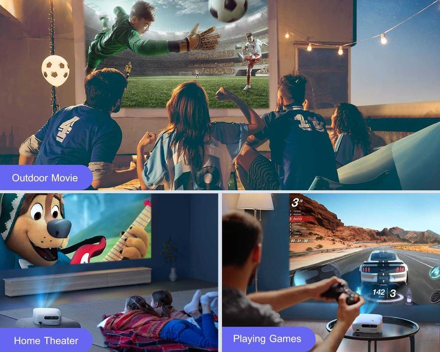 Videoproiector Wimius K7, 5G WiFi Bluetooth 9800 lumeni