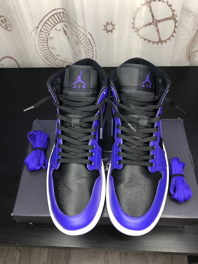 Air Jordan 1 Mid Purple Black