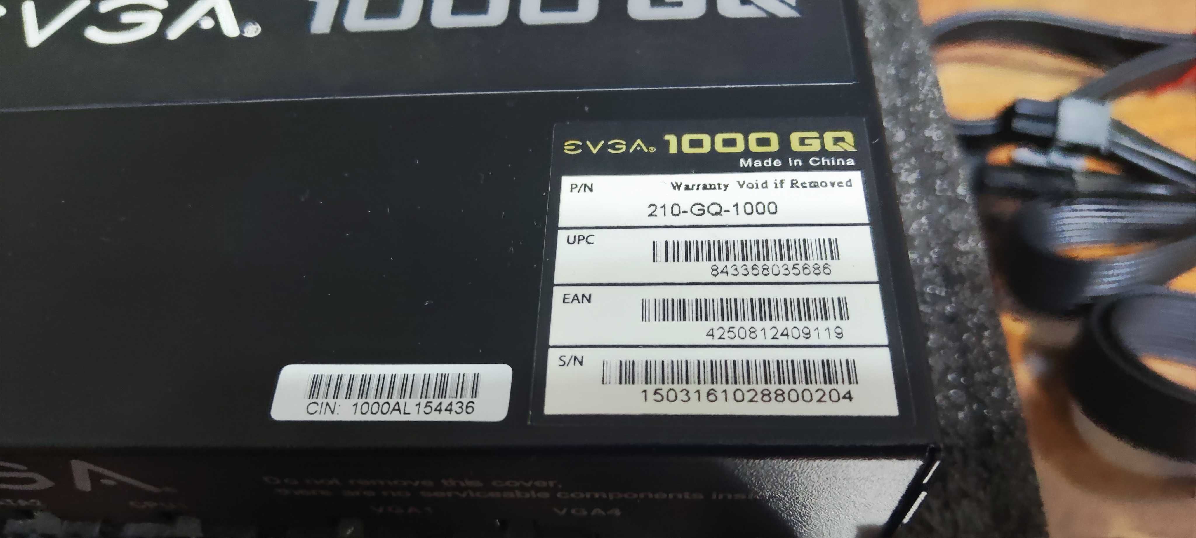 Продавам работещо захранване EVGA 1000 GQ  GOLD - 210-GQ-1000-V3