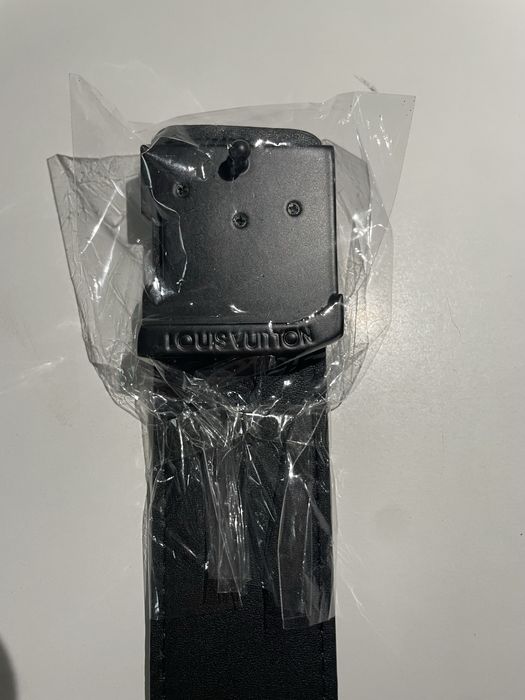 Curea Louis Vuitton Full Black cu cataramă LV, nouă