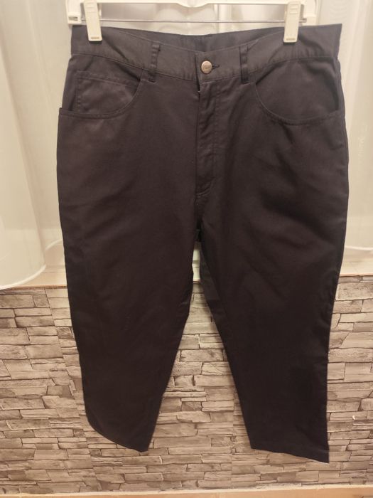 Pantaloni doc - negru lucios - mărime 30/32 - talie 78 cm