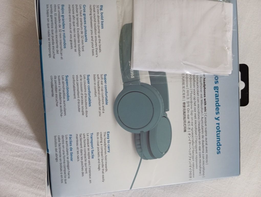 Слушалки върху ухото PHILLIPS TAH4105BL/00 нови