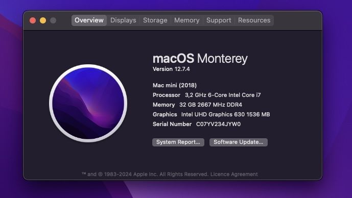 Mac mini 2018 32 GB RAM 1 TB SSD
