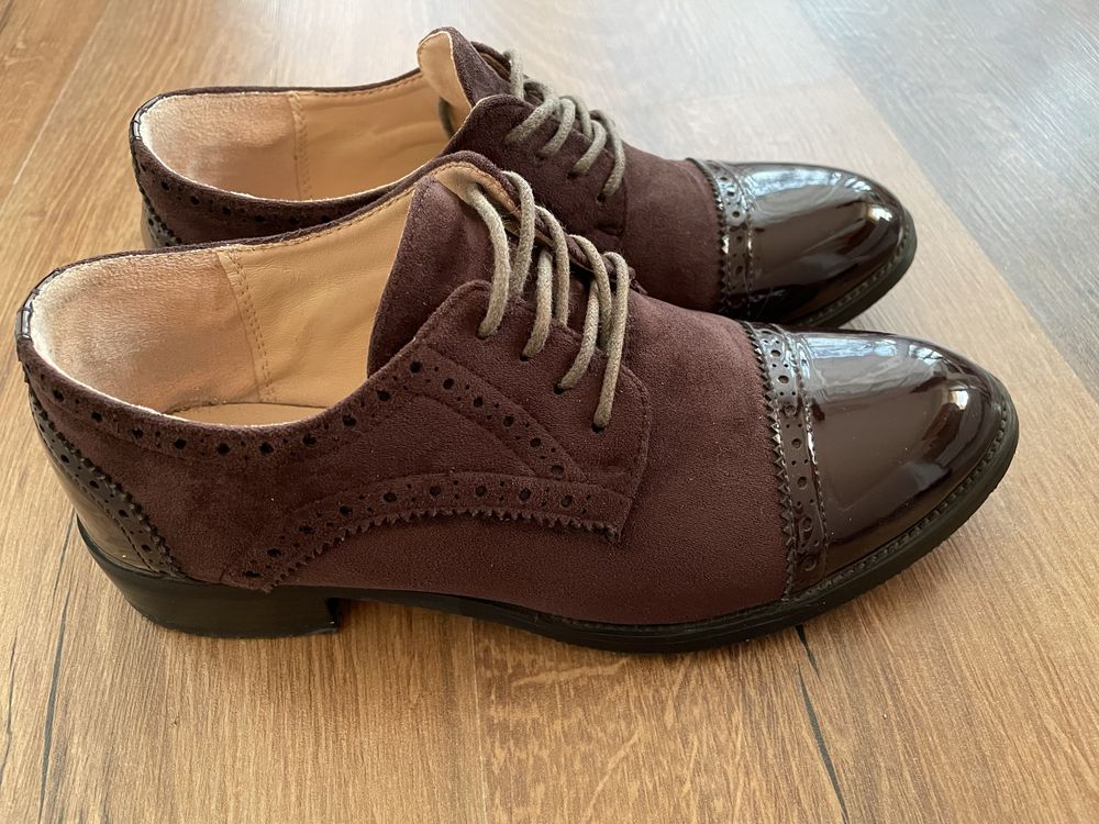 Pantofi piele naturala tip Oxford