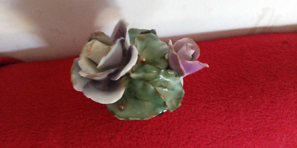 Cos Cu Trandafiri Handmade Portelan Fin