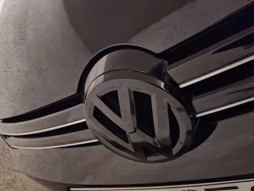 Set 2 Embleme Fata Spate Negru Lucios Volkswagen VW Golf 6 MK6, Glossy