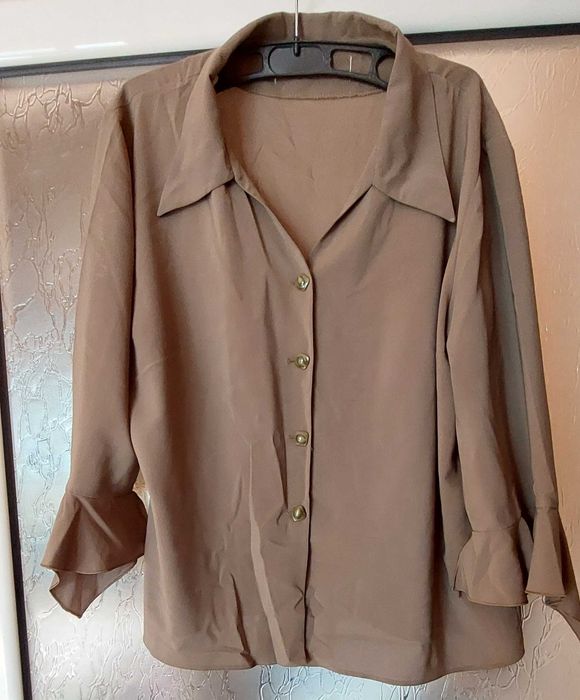 Bluza eleganta, maneca 3/4, culoare verde inchis