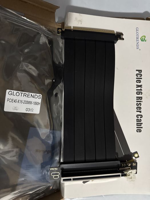 Cablu 20cm PCIe 4.0 X16 GPU Riser placa video,unghi 90 grade RX RTX