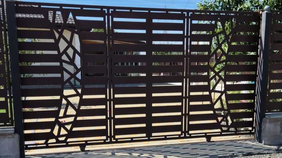 Gard panou metalic, gard ornamental metalic