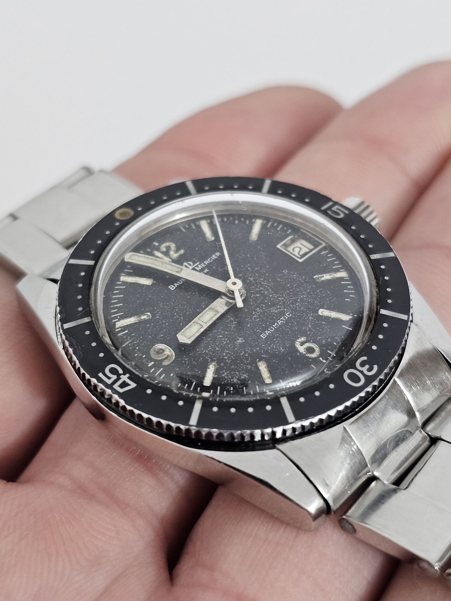 Ceas Baume&Mercier Baumatic Skin Diver 1960 Tropical Dial Vintage