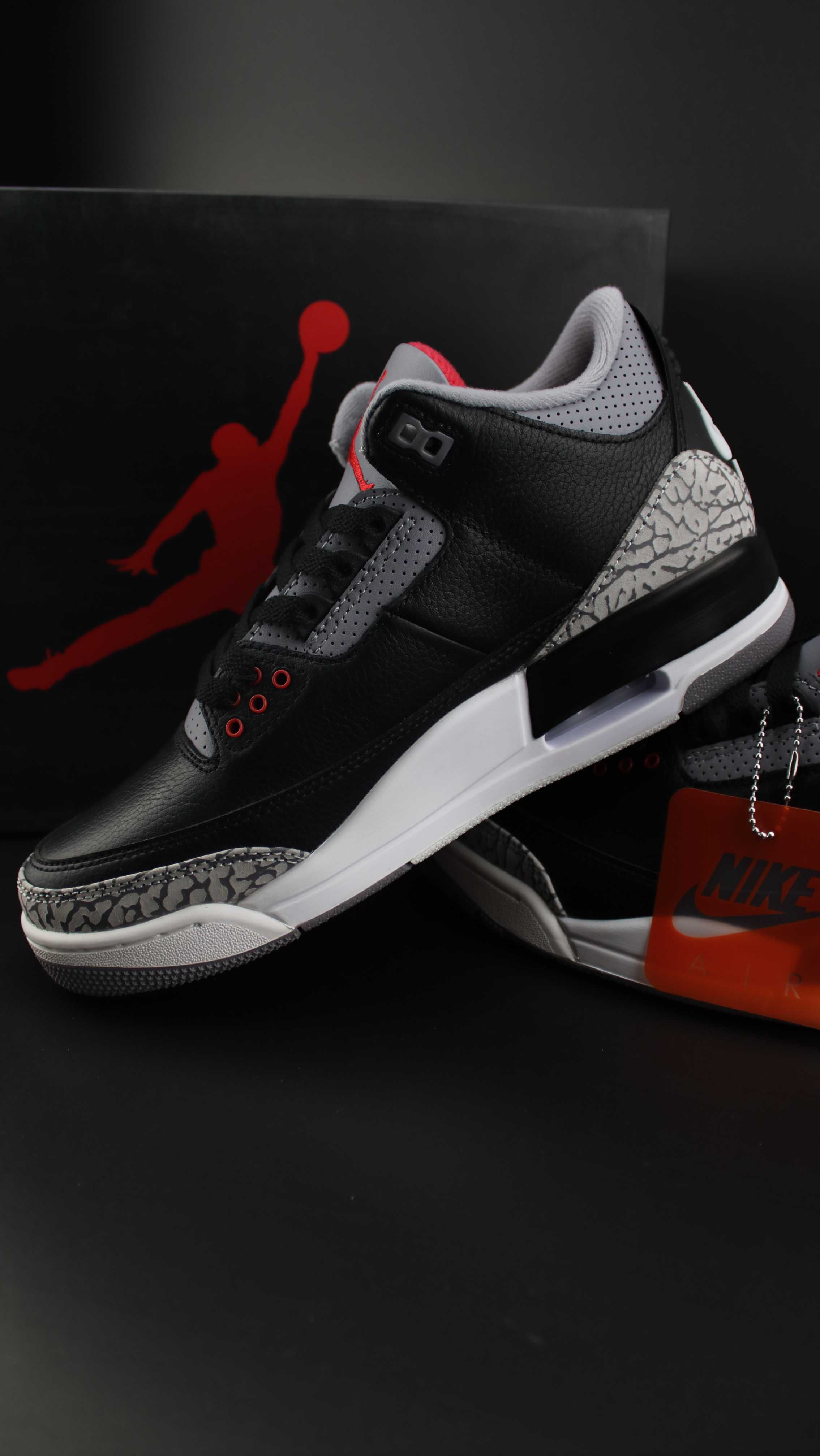 Air Jordan 3 Retro Black Cement + CADOU