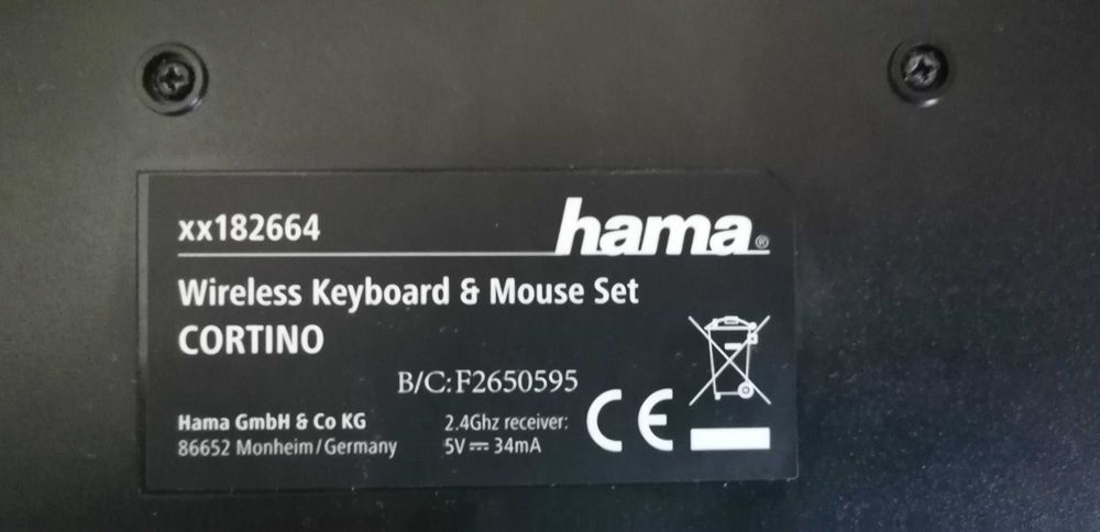 Kit Tastatura si mouse wireless Hama Cortino