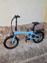 Сгъваем електрически велосипед с ремък