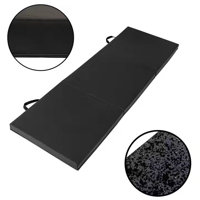 Saltea de gimnastica, pliabila in 3 parti, Zoco Body Fit®, Negru