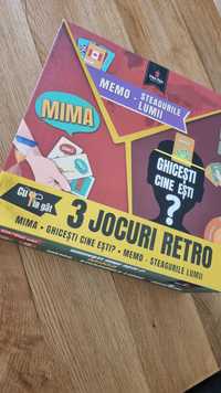 3 jocuri retro: Memo - Steagurile lumii. Mima. Ghicesti cine esti?