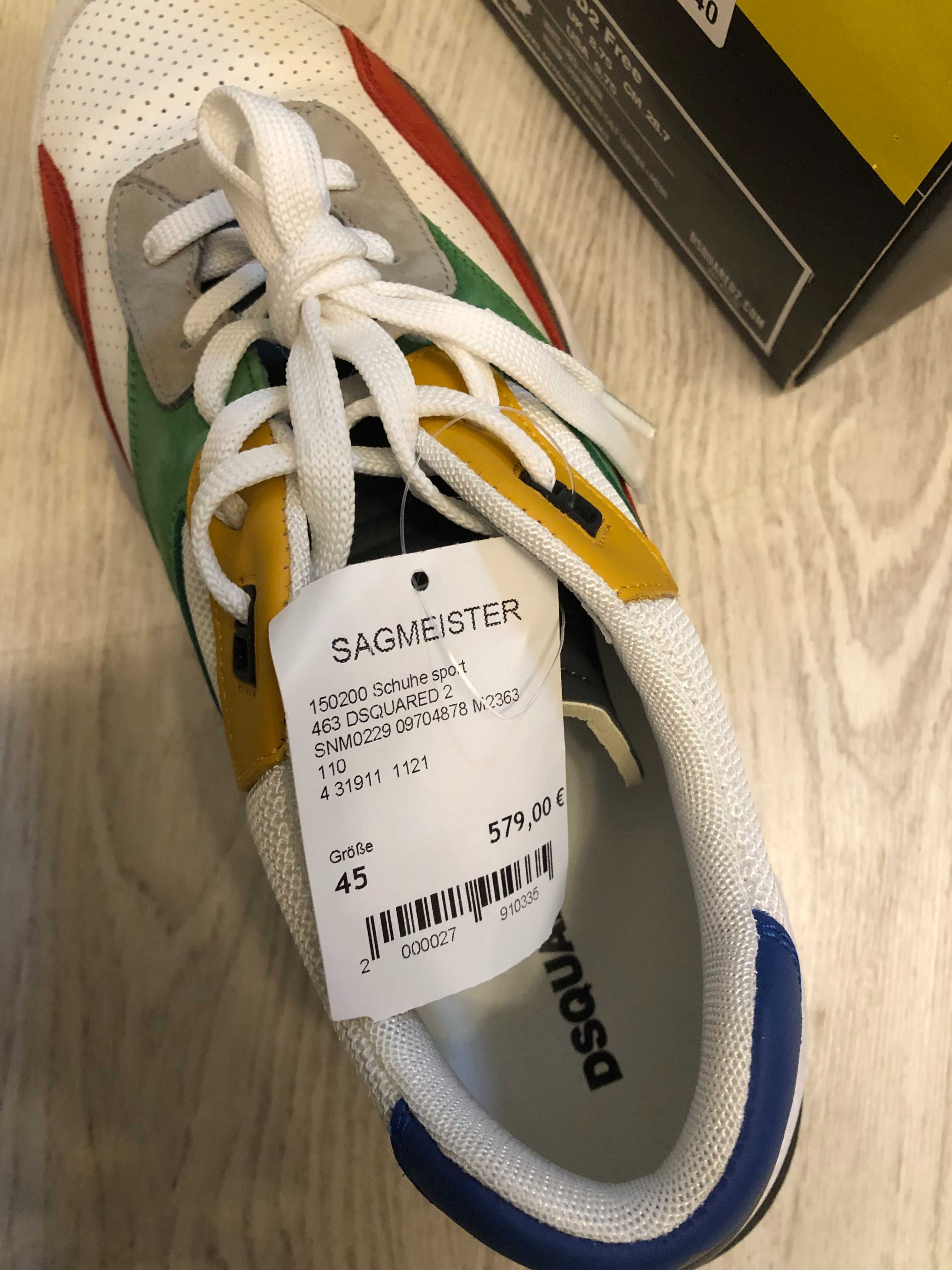 Dsquared2 sneakers 45, autentici, full box, retail 579 euro