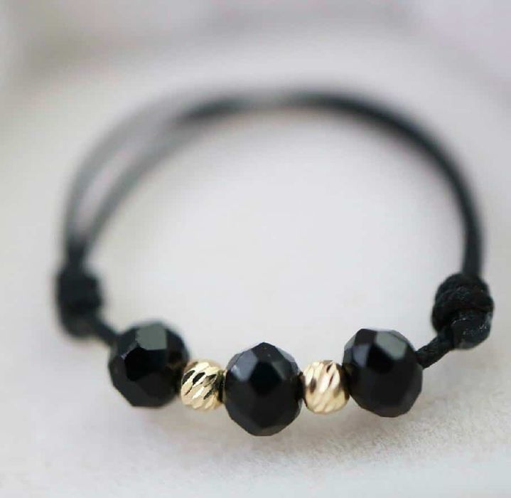 Inel cu 2 bile aur 14 k