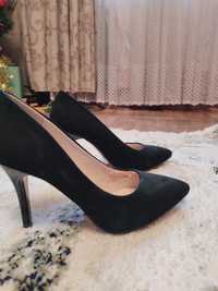 Туфли замшевые чёрные