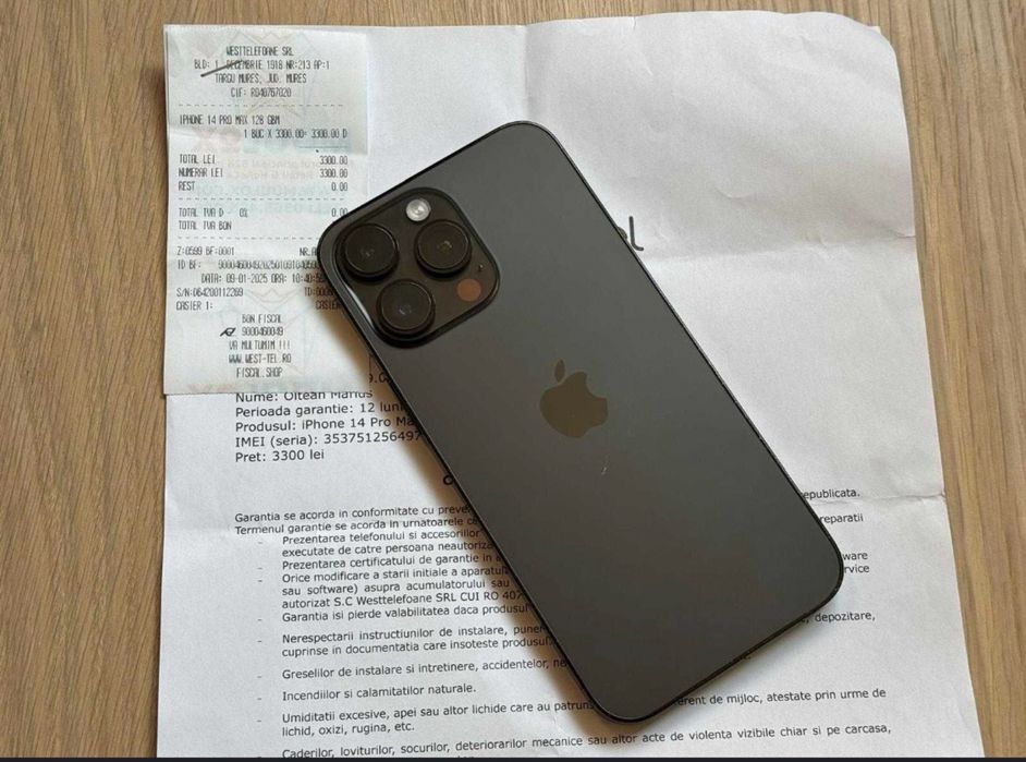 Iphone 14 Pro Max; Black; Garantie