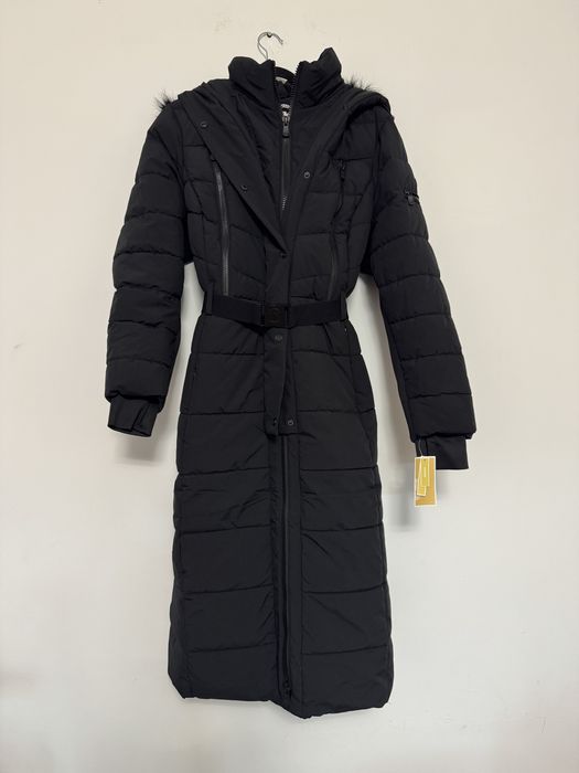 Michael Kors Black Faux Fur and Belt