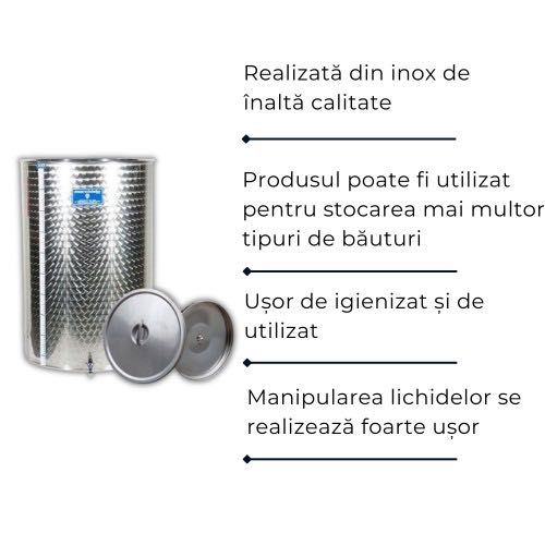 Resigilată - Cisternă inox Avincis 50 L, depozitare / fermentare
