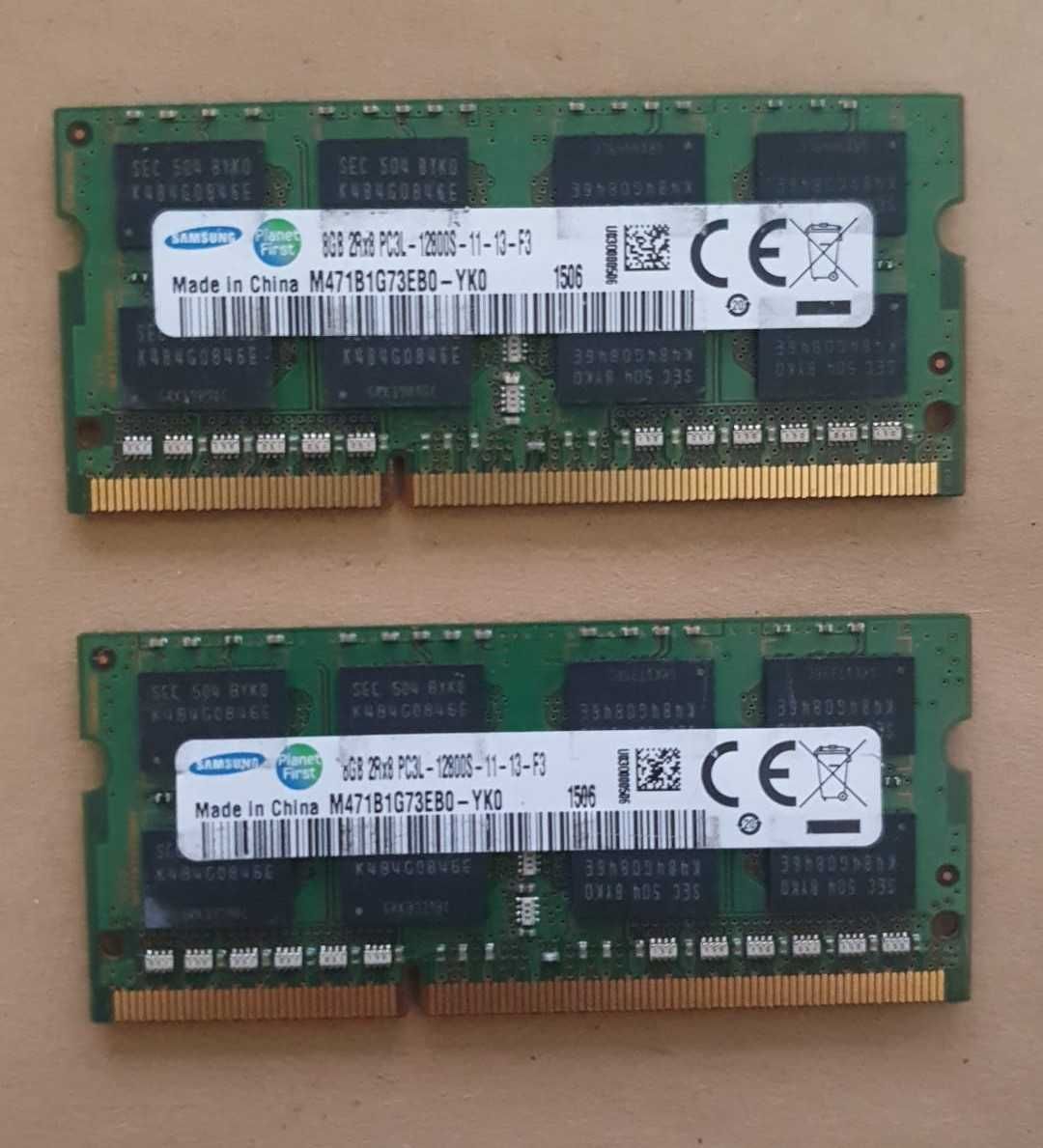 Memorie 16GB DDR3 sodimm Samsung, kit 2 x 8GB DDR3L 1600MHz, Laptop
