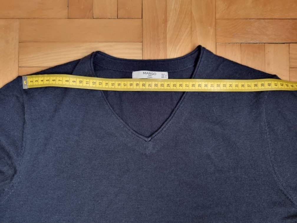 Bluză / pulover Mango, bărbați, V-Neck, Lână Merinos - L