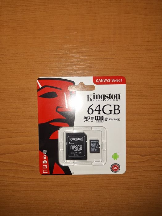 Card de memorie KINGSTON Canvas Select microSDHC 64GB, clasa 10 UHS-I,