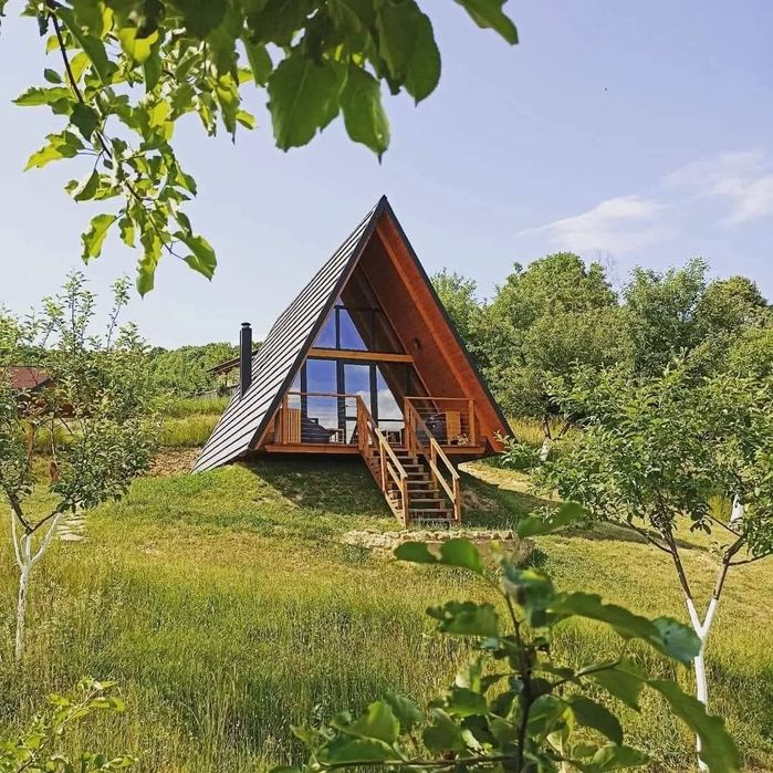 Construim cabane A-frame din lemn