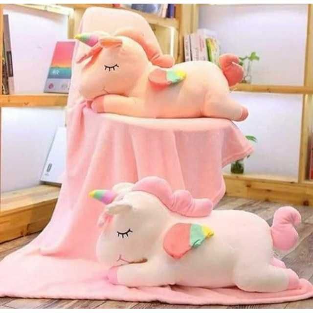 Jucarie De Plus KOMAZI®  Dino  60 cm cu Paturica 100 x 175 cm