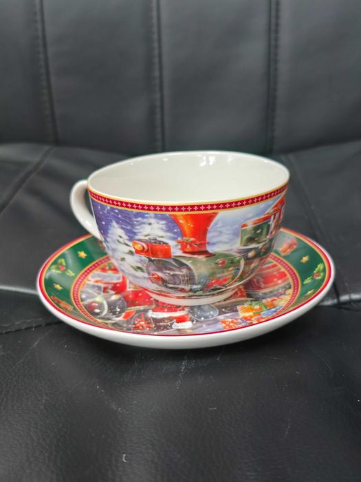 Сервиз за торта с новогодишни мотиви