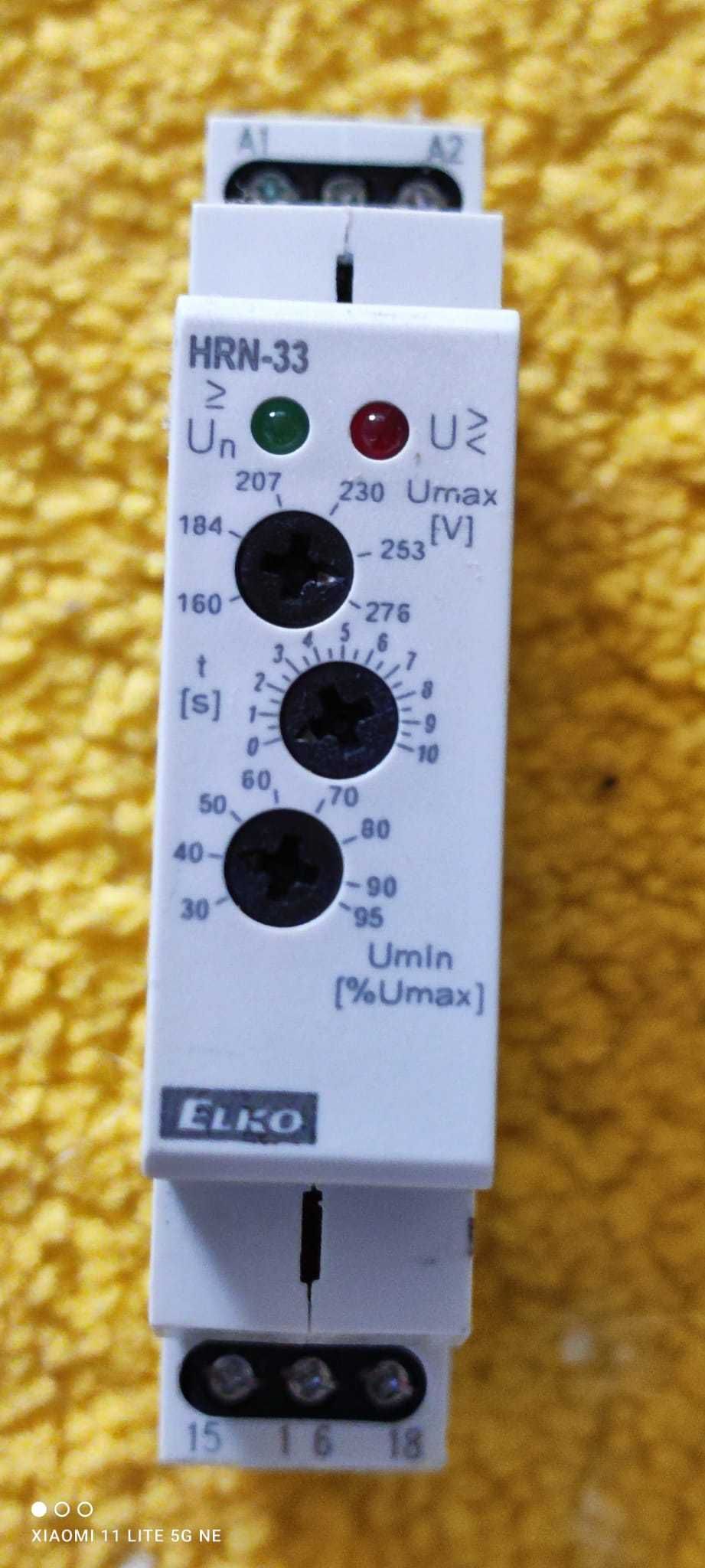 Modul releu monitorizare tensiune monofazic HRN-33, ELKO SPDT; 0÷10s