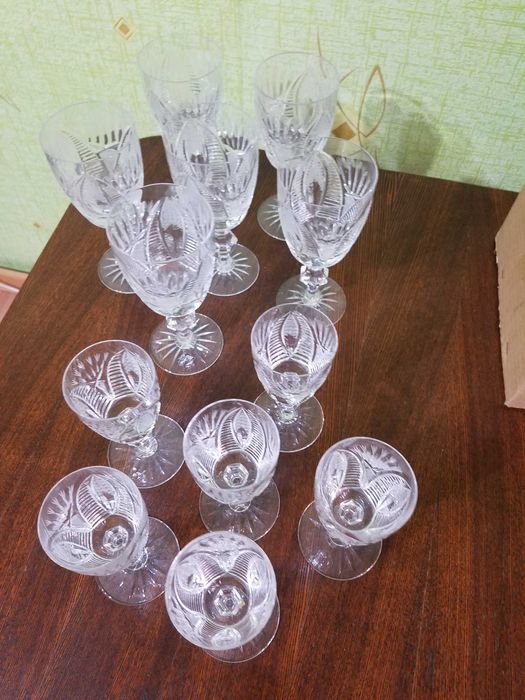 Фужеры хрустальные Чехия, "BOHEMIA" 12 штук. НОВЫЕ в упаковке.