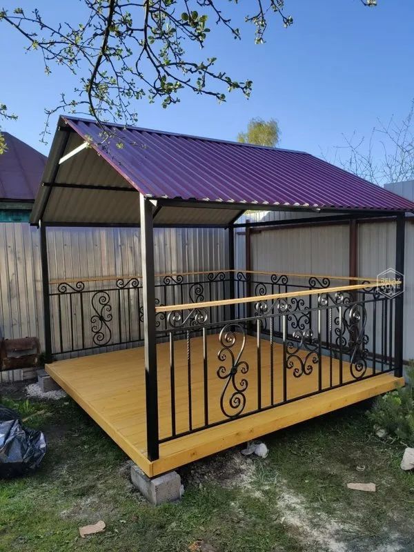 Беседки из метала и дерева