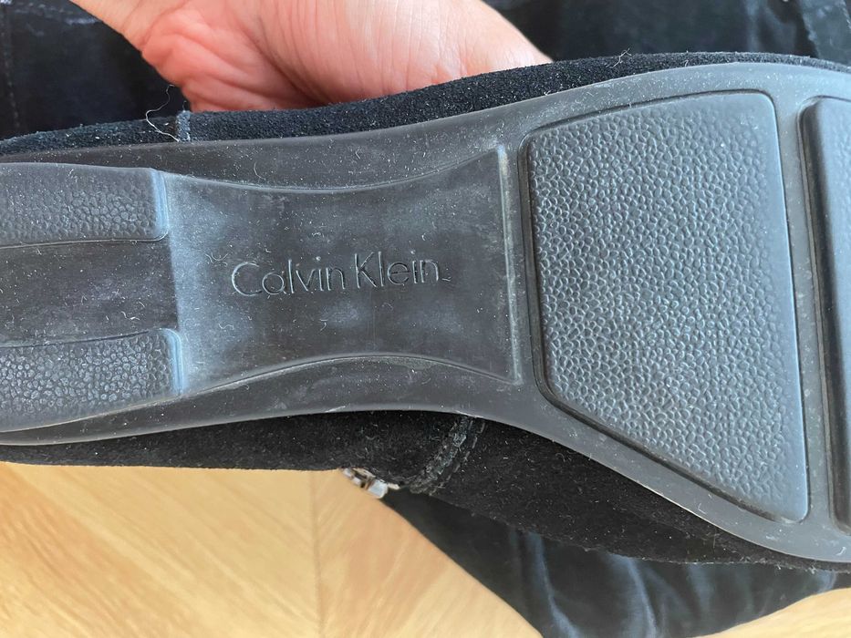 cizme inalte, piele moale intoarsa, Calvin Klein, 38