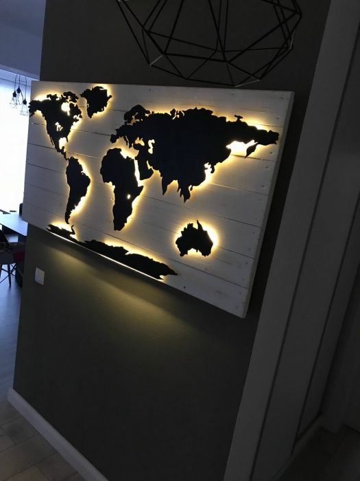 Harta lumii /decoratiune /lampa