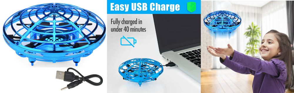 Mini drona OZN disc zburator. Senzor infrarosu. Noua ambalata!